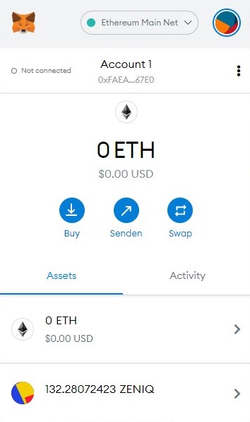 ZENIQ Erfahrungen, ZENIQ auszahlen auf Metamask, ZENIQ Scam oder Betrug